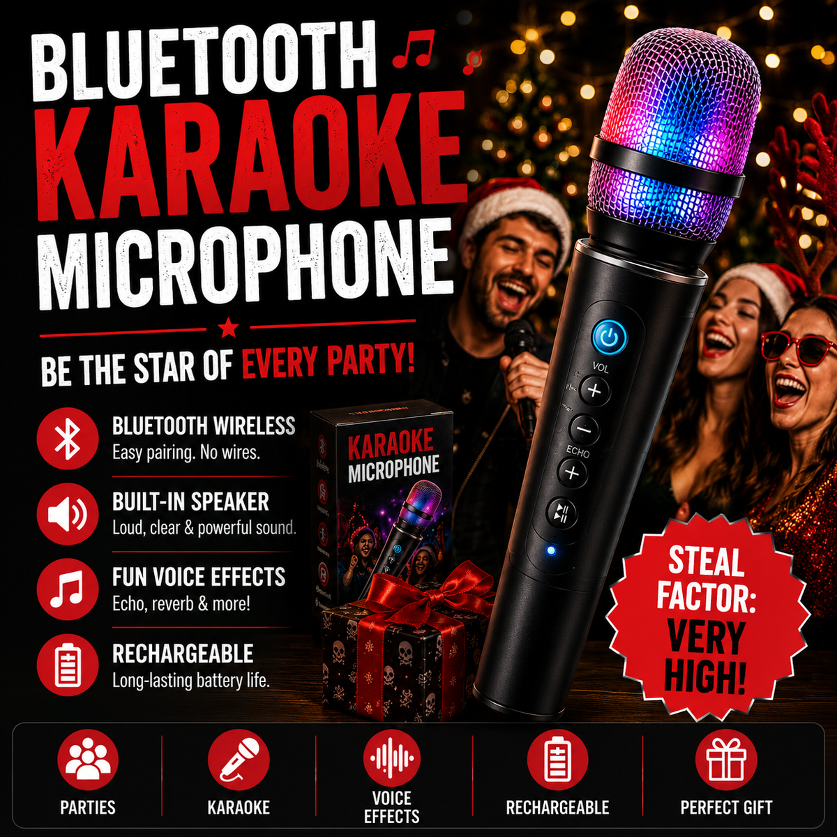 Bluetooth Karaoke Microphone